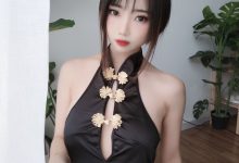鬼畜瑶 NO.036 黑色短款旗袍[35P1V-131MB]-爱图屋