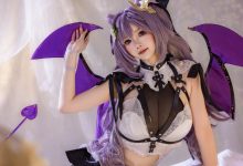 雪晴Astar-刻晴恶魔拘束睡衣[20P+4V-335MB]-爱图屋