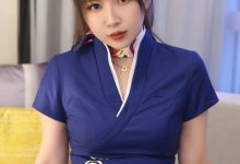 小女巫露娜  最新团订写真 蓝色妖姬 深航制服诱惑-爱图屋