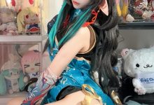 白栎Shirly-明日方舟-夕·染尘烟旗袍[130P+26V-4.06G]-爱图屋