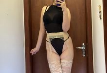 美邵女Baby - 白色嵌花肉丝+黑丁[26P+1V-99MB]-爱图屋
