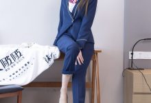 [BoBoSocks袜啵啵]NO.509 稚予-高跟鞋、短肉丝、黑色美甲、银行制服、半脱袜子[150P+1V／5.51GB]-爱图屋