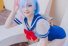 幼愛Youmeko –  蕾姆泳装 [18P-49MB]-爱图屋