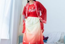 物恋传媒 NO.2386 岚岚-布鞋、短白丝（仅打底）、红色船袜（叠穿）、汉服、模仿舞步，脚玩伞柄剧情[179P-1V-5.8G]-爱图屋
