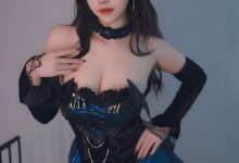 雪晴Astar-蓝色蕾丝短裙[53P+1V-1.23G]-爱图屋