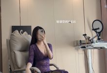 微密圈-唐十七[紫色透视高开叉连衣裙[1V-436MB]-爱图屋
