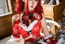 仙女月-红色圣诞兔[32P-839MB]-爱图屋