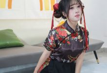 丝恋摄影 NO.011 小梦-绣花旗袍  黑色丝袜 黑色增高鞋[258P+1V／3.67GB]-爱图屋
