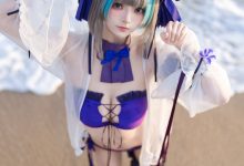 九柒喵 –  碧蓝航线-柴郡泳装[26P-193.9M]-爱图屋