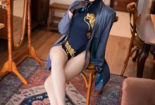 Money冷冷 –  蔚蓝档案-妃咲旗袍[63P-825.7M]-爱图屋