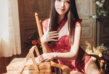 源纱希喵喵喵 - NO.002 晨风 红色内衣[12P]-爱图屋