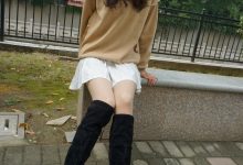大生模拍 No.071 过膝靴灰丝 [77P1V-569MB]-爱图屋