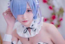 喵糖映画 TML.014 蕾姆粉红兔女郎-爱图屋