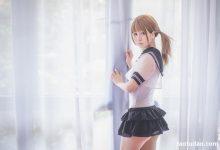 白金Saki写真 – 学生服 [17P]-爱图屋