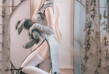 白易子教主：纤细身躯藏有胸猛好欧派 穹妹旗袍 [22P]-爱图屋