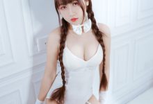 不呆猫 NO.001 - 白色兔女郎[28P／56.4MB]-爱图屋