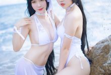 抖娘-利世图集 - 抖娘×不呆猫 獒犬海边泳装[41P／326MB]-爱图屋