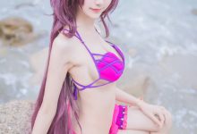 [Cosplay]木绵绵OwO - 泳装斯卡哈 [21P]-爱图屋