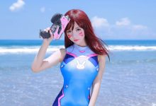 性感海边美女守望先锋cos美女图片-爱图屋