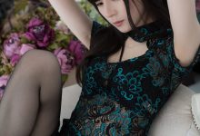 近卫丸子头 NO.003 – 旗袍蓝 [60P47M]-爱图屋