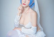 黑米粥 NO.011 – 蕾姆婚纱 [9P-86M]-爱图屋