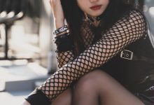 柒柒要乖哦 - NO.18 街拍黑皮裙 [17P-196MB]-爱图屋