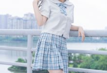 喵糖映画 VOL.015 白丝格子裙-爱图屋