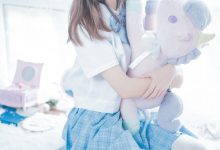 喵糖映画 VOL.019 蓝白梦幻少女-爱图屋