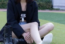 [BoBoSocks袜啵啵]NO.010 小甜豆-马丁靴、白色短棉袜、裸足[117P+1V／3.37GB]-爱图屋