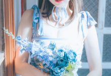 ElyEE子 - NO.122 2023.august D-復古水藍花 Vintage Aqua Blossom [38P-159MB]-爱图屋