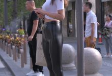 精选街拍作品 NO.0010 身姿挺拔紧身皮裤美女图片第1部[144P／186MB]-爱图屋