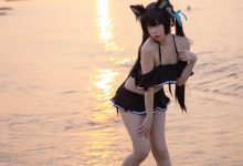 G44不会受伤 - NO.80 碧蓝档案 黑見芹香 海边泳装 [20P-161MB]-爱图屋