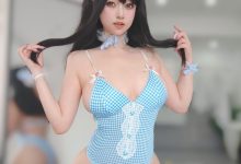 女主K  - 蓝色泳装女仆 [94-362MB]-爱图屋