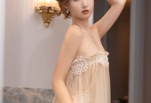 唐安琪《黄色薄纱轻透连衣长裙》原版写真 [82P-902MB]-爱图屋