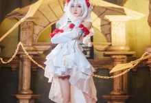 南桃Momoko NO.7 德丽莎花裳月纱 [16P-31MB]-爱图屋