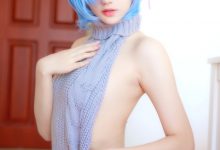 南桃Momoko NO.45 蕾姆露背毛衣 [12P-94MB]-爱图屋