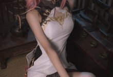 南桃Momoko NO.63 八重樱旗袍 [17P-18MB]-爱图屋