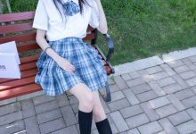 [BoBoSocks袜啵啵]NO.007 稚予-JK制服、皮鞋、黑色中筒棉袜、肉丝[143P+1V／3.48GB]-爱图屋