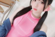 霜月shimo -  Pink Swimsuit 粉色泳装 [21P-100MB]-爱图屋