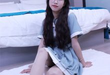 初夏女神 NO.008 雪糕 浅蓝色JK裙搭配小白鞋[135P+1V-4.29GB]-爱图屋