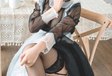 蜜汁貓裘-黑絲透明女仆[30P-260MB]-爱图屋