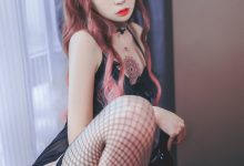 [Cosplay]疯猫ss -黑色吊带袜 [39P]-爱图屋