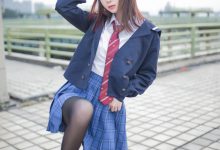[Cosplay]疯猫ss – 天台JK-爱图屋