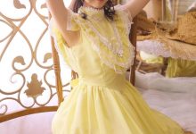 黄裙美女温婉秀丽清纯写真图片-爱图屋