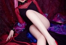 长腿性感美女cosplay黑暗小姐妩媚大胆写真图片-爱图屋