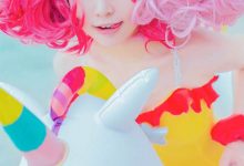 王者荣耀小乔夏日独角兽cos福利写真图片-爱图屋