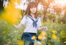 水手服美女清新养眼写真图片-爱图屋