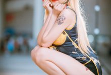 旗袍美女高开叉美腿性感同人cos写真-爱图屋