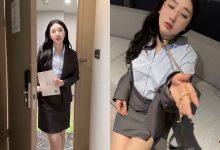 江真真性感深灰色Ol制服拍摄花絮 [1V-560MB]-爱图屋