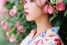 和服美女娇嫩可人户外写真图片-爱图屋